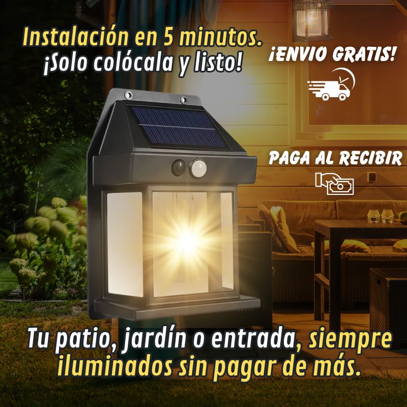 LAMPARA CON PANEL SOLAR (PACK X 3 UNIDADES)