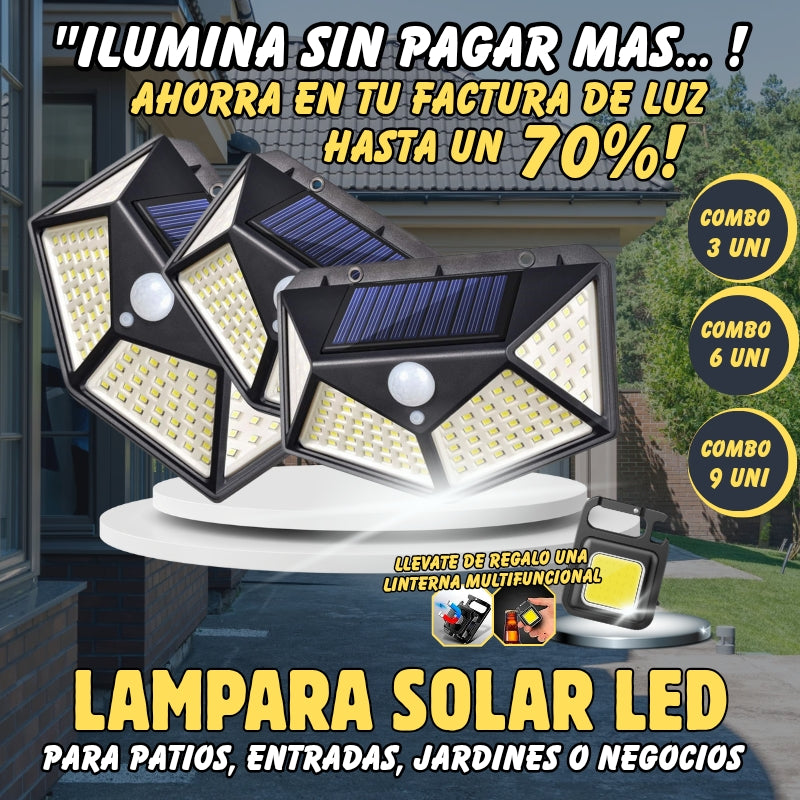 LAMPARA SOLAR TRIANGULAR (PACK DE 3 UNIDADES)