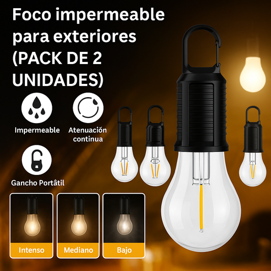 FOCO IMPERMEALE RECARGABLE (PACK DE 2 UNIDADES)