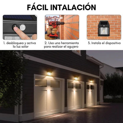 LAMPARA CON PANEL SOLAR (PACK X 3 UNIDADES)