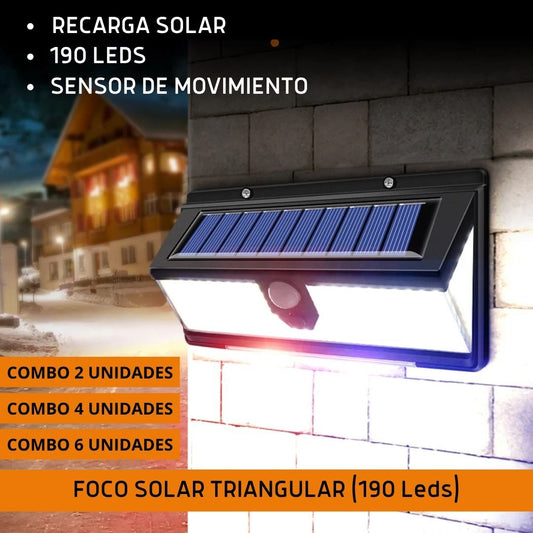 FOCO SOLAR RECTANGULAR (190 Leds)