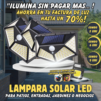 LAMPARA SOLAR TRIANGULAR (PACK DE 3 UNIDADES)